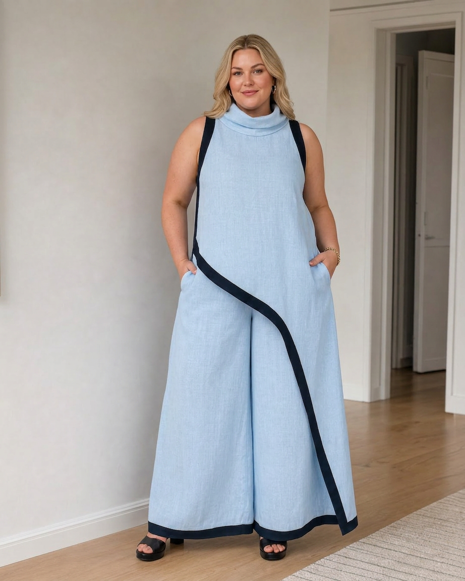 Elina | Hihaton Kerrospaita Ja Leveälahkeiset Housut
