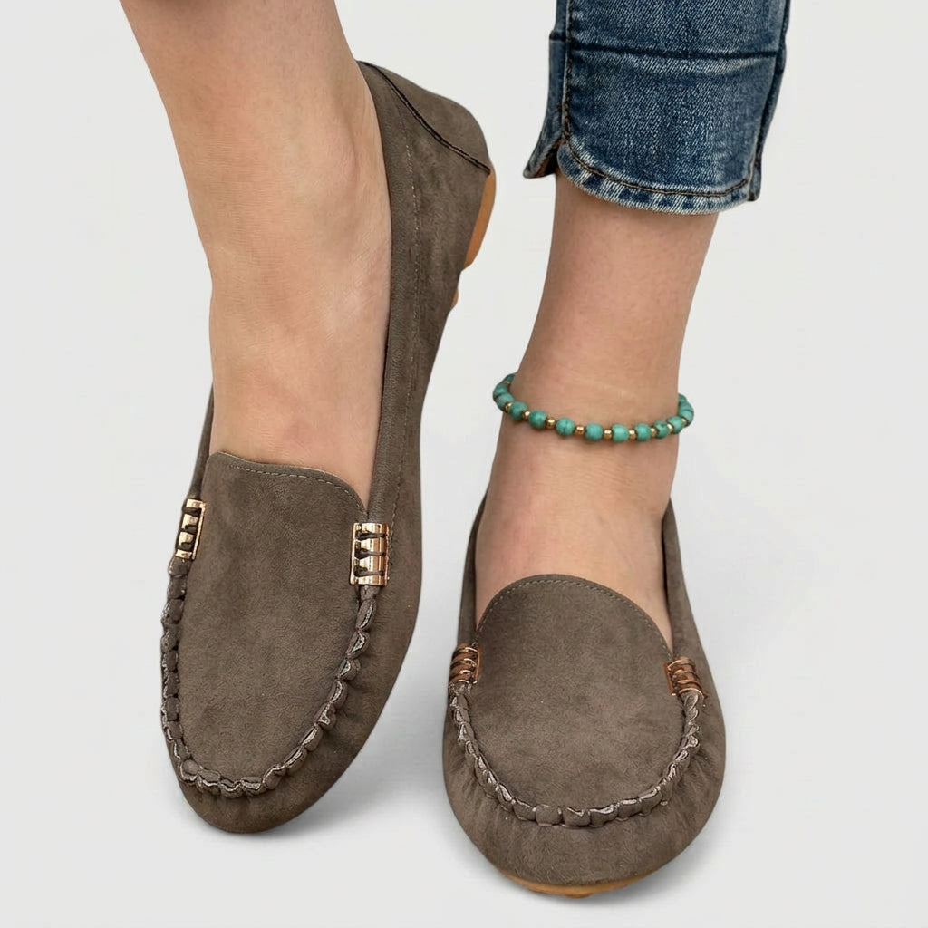 Tiina | Ortopediset Loaferit Metallikoristeella