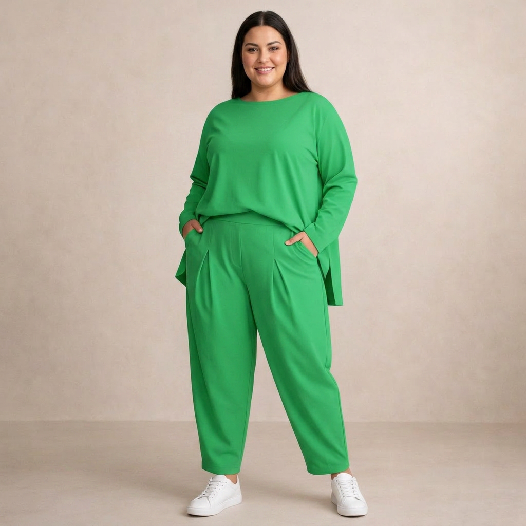 Maria | Minimalistinen Setti Laskoshousuilla