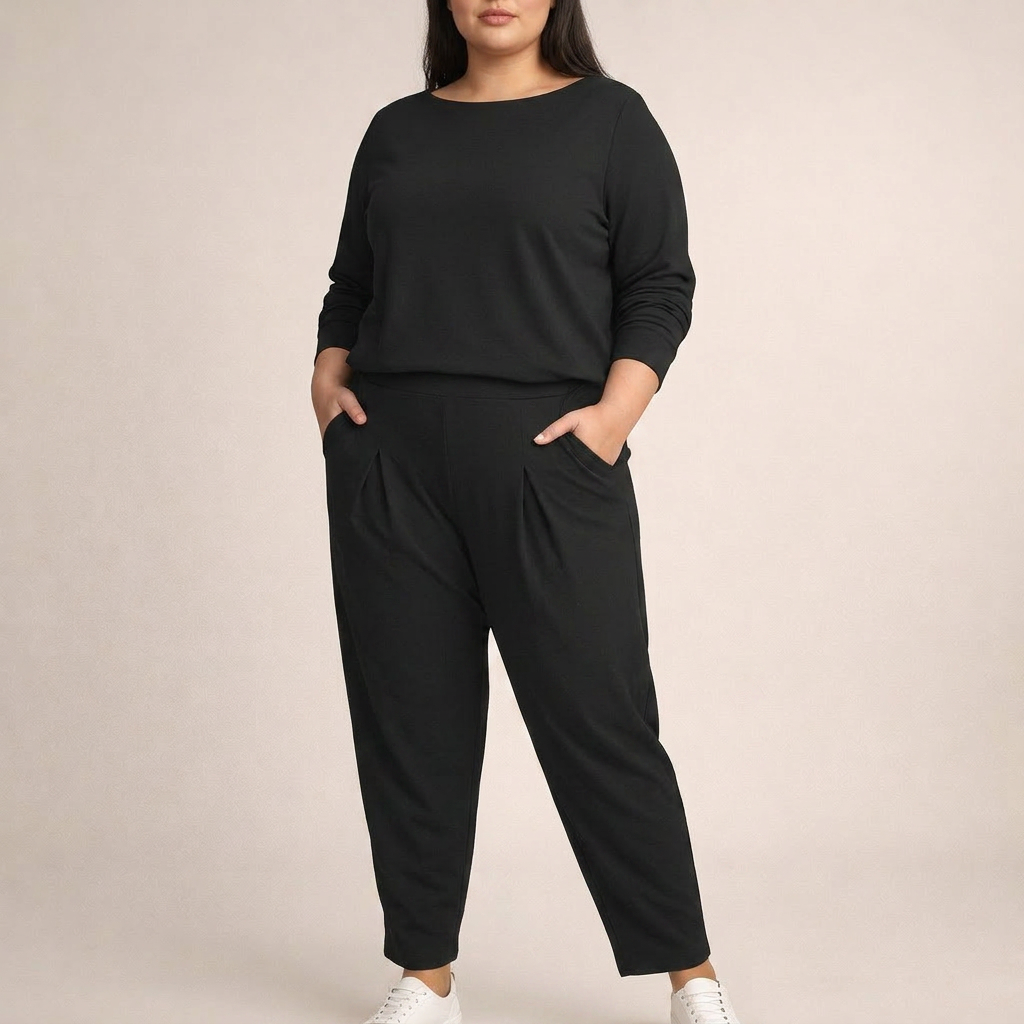 Maria | Minimalistinen Setti Laskoshousuilla
