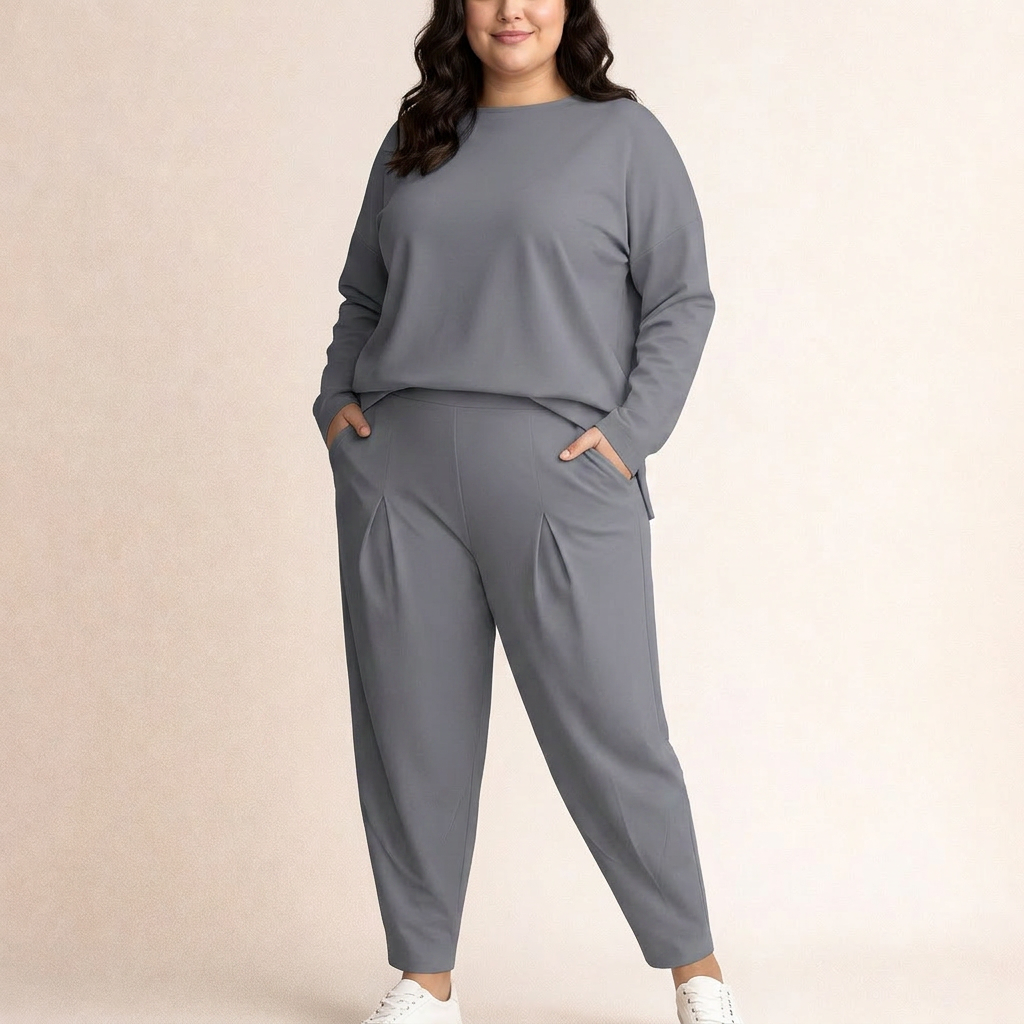 Maria | Minimalistinen Setti Laskoshousuilla