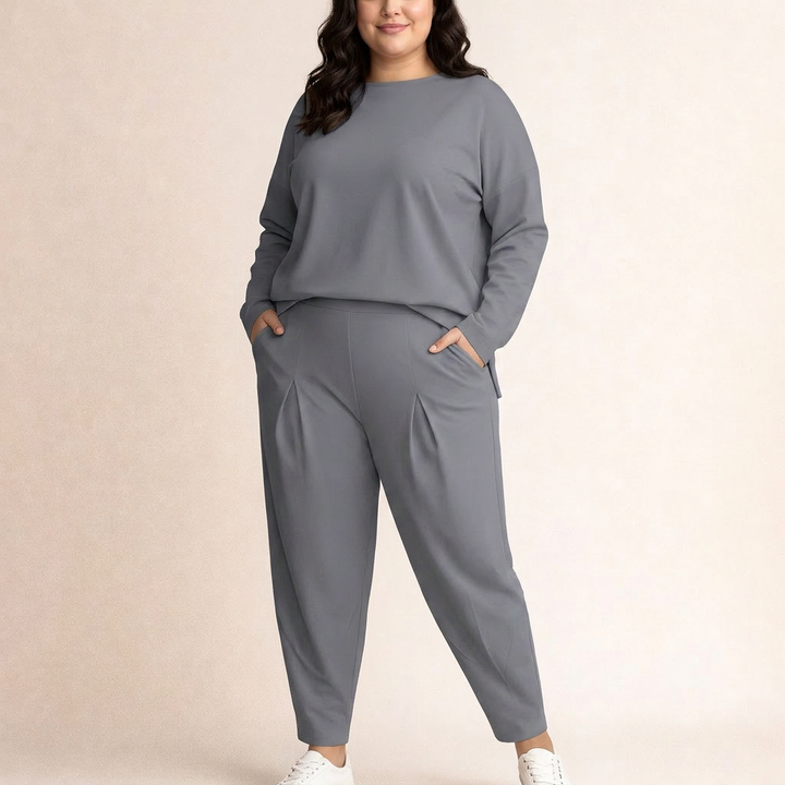Maria | Minimalistinen Setti Laskoshousuilla