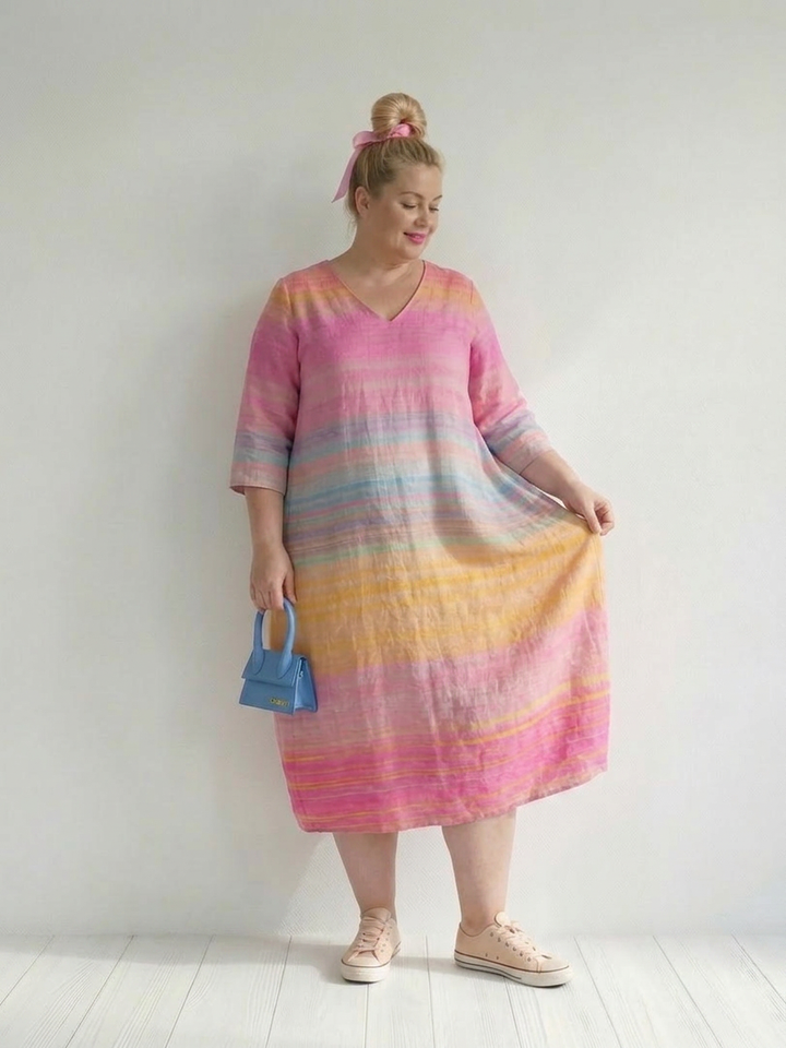 Maria | Liukuväriraidallinen Midimekko