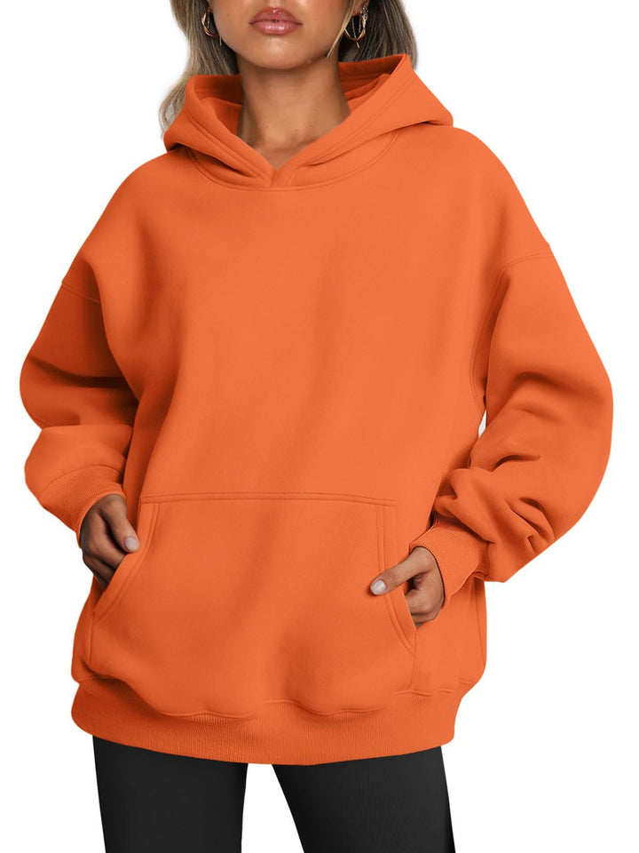 Oversize fleecevuorattu huppari
