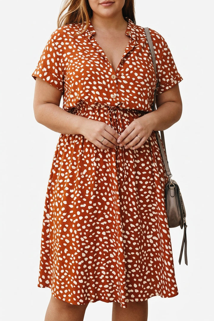 Tiina | Pilkullinen Mekko Kiristysnauhalla