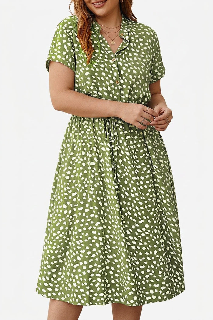 Tiina | Pilkullinen Mekko Kiristysnauhalla