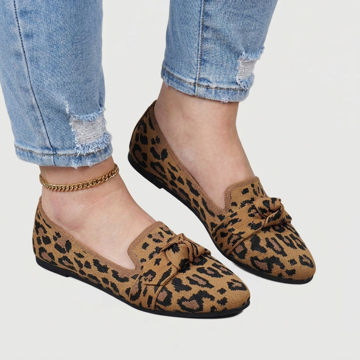 Kaisa | Tiikerikuvioiset Loaferit Solmukoristeella