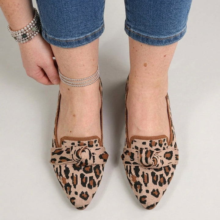 Kaisa | Tiikerikuvioiset Loaferit Solmukoristeella
