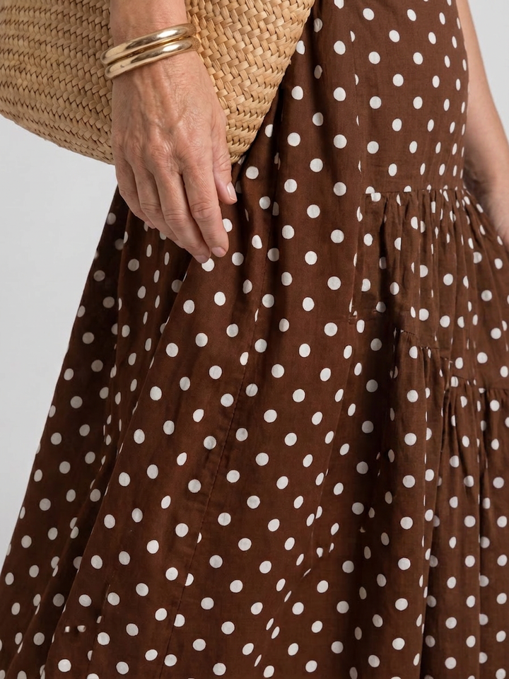 Inka | Pilkkukuosinen Olkaimeton Midimekko
