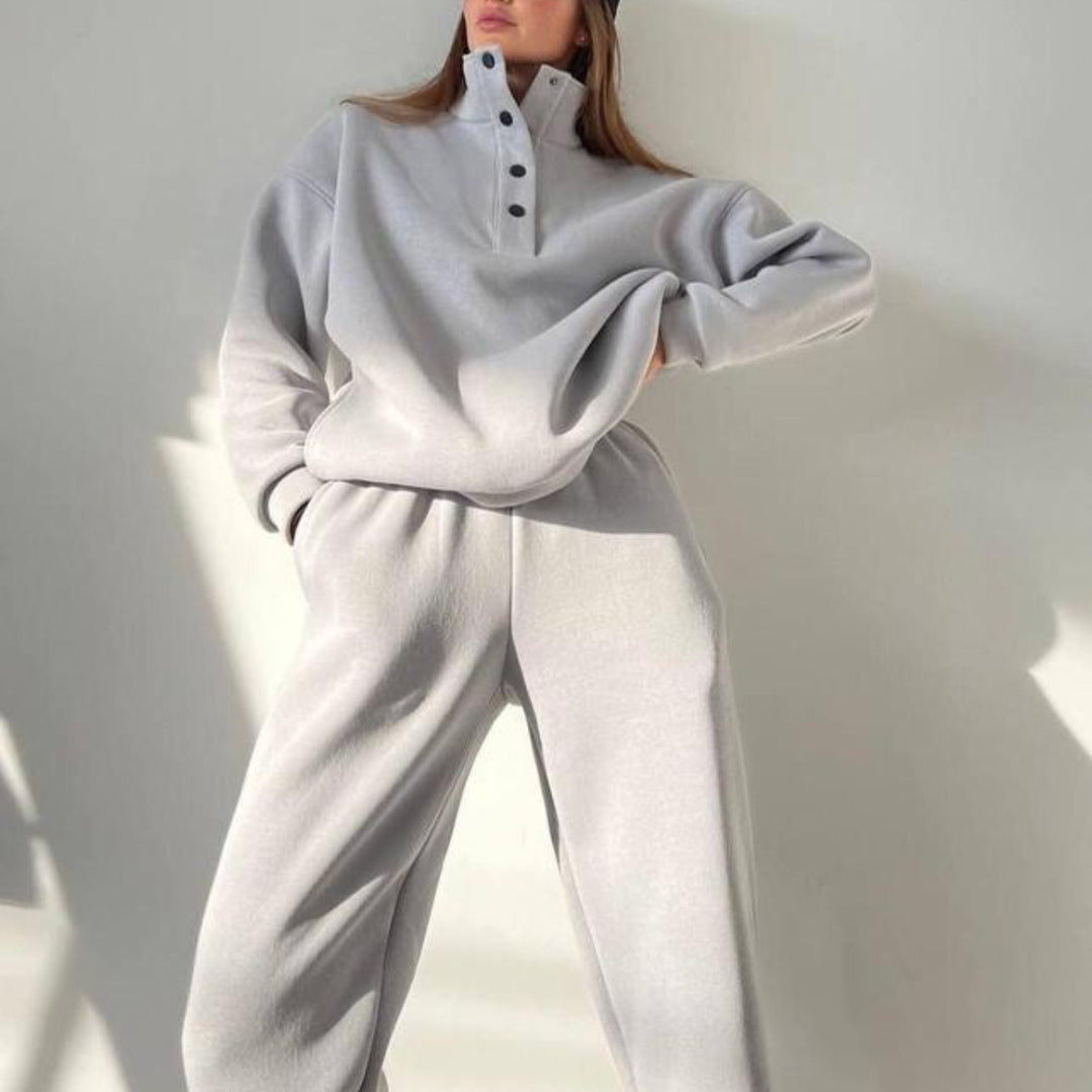 Oversize fleece oloasu pystykauluksella