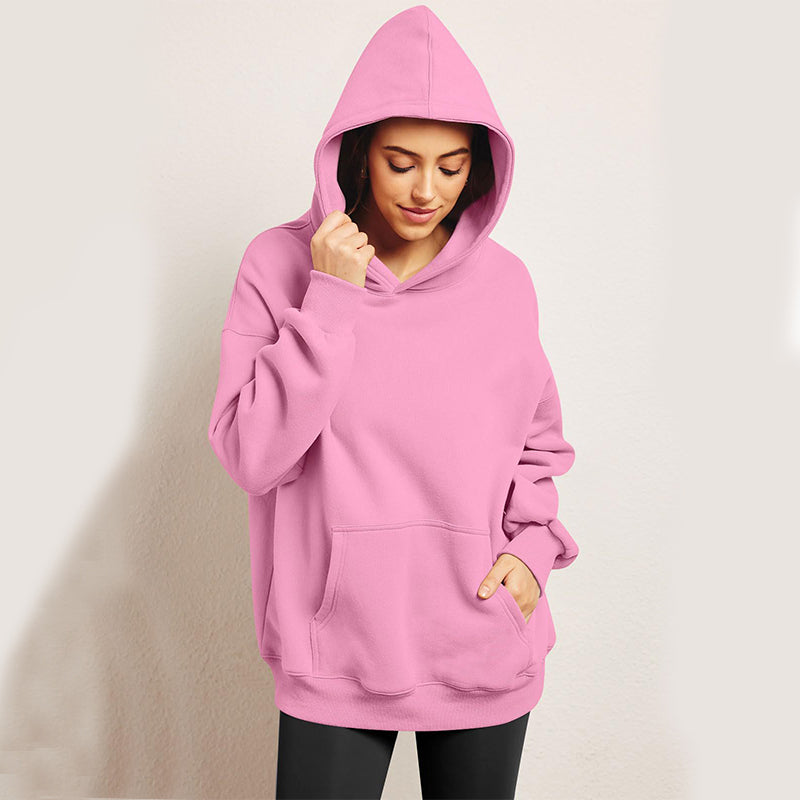Oversize fleecevuorattu huppari