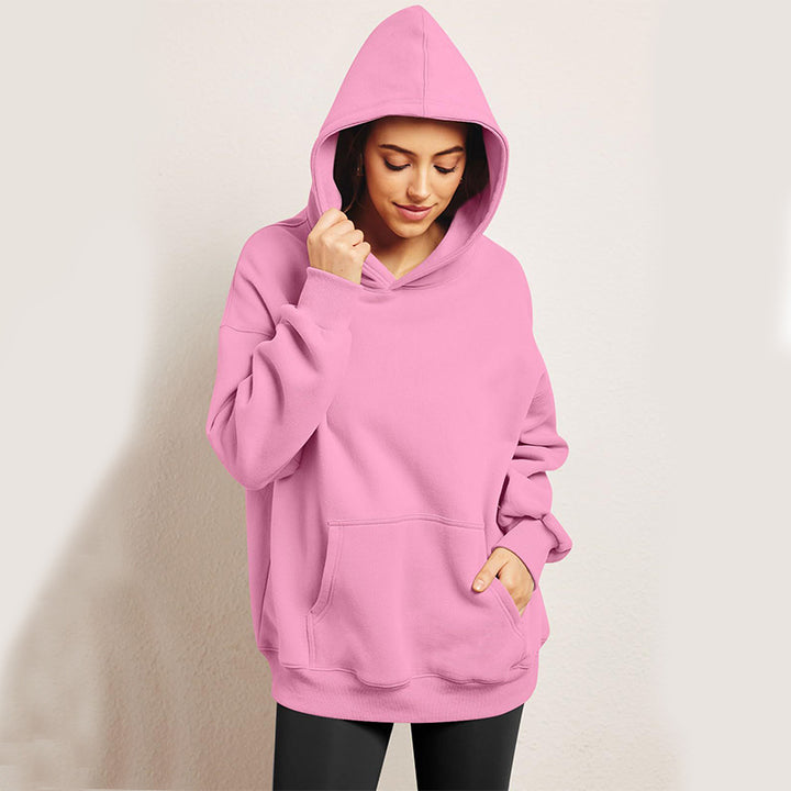 Oversize fleecevuorattu huppari