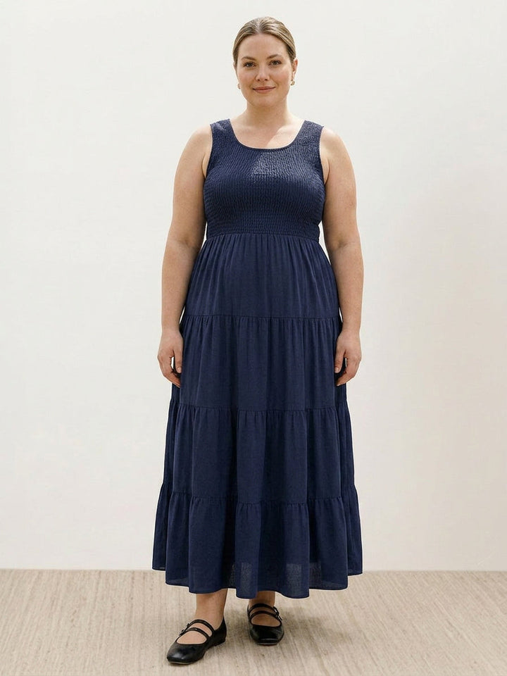 Elina | Porrashelmainen Maksimekko Taskuilla