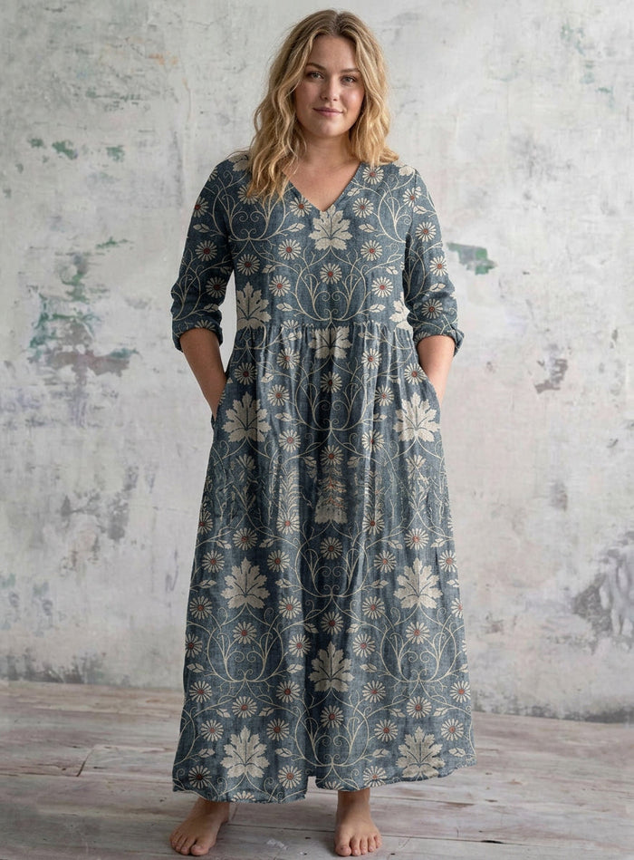 Suvi | Vintage-Henkinen Köynnöskuosimekko