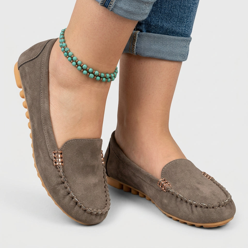 Tiina | Ortopediset Loaferit Metallikoristeella