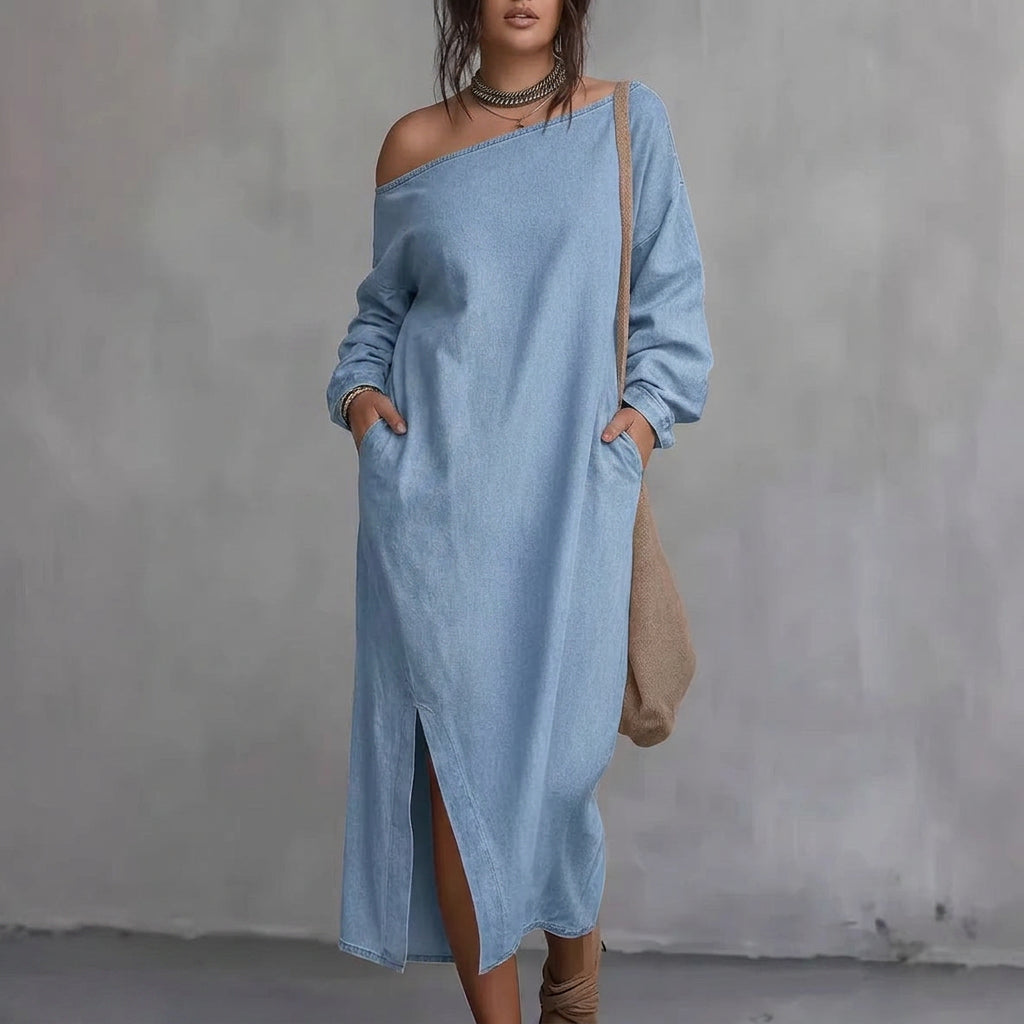Emilia | Minimalistinen Maksimekko Sivuhalkiolla