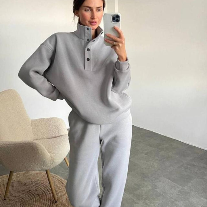 Oversize fleece oloasu pystykauluksella
