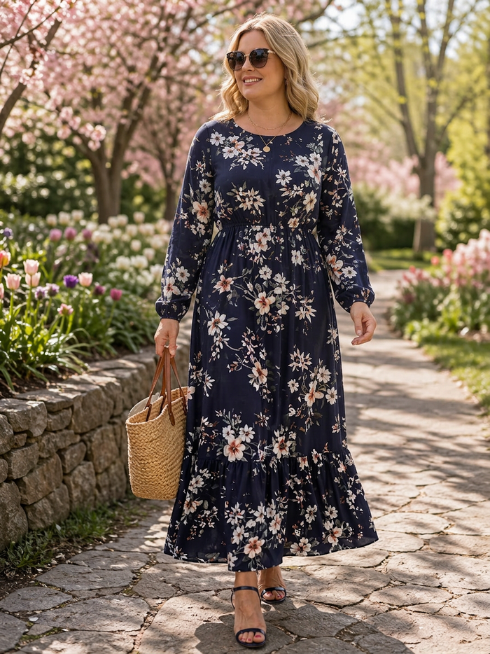 Veera | Boho-Henkinen Pitkä Kukkamekko