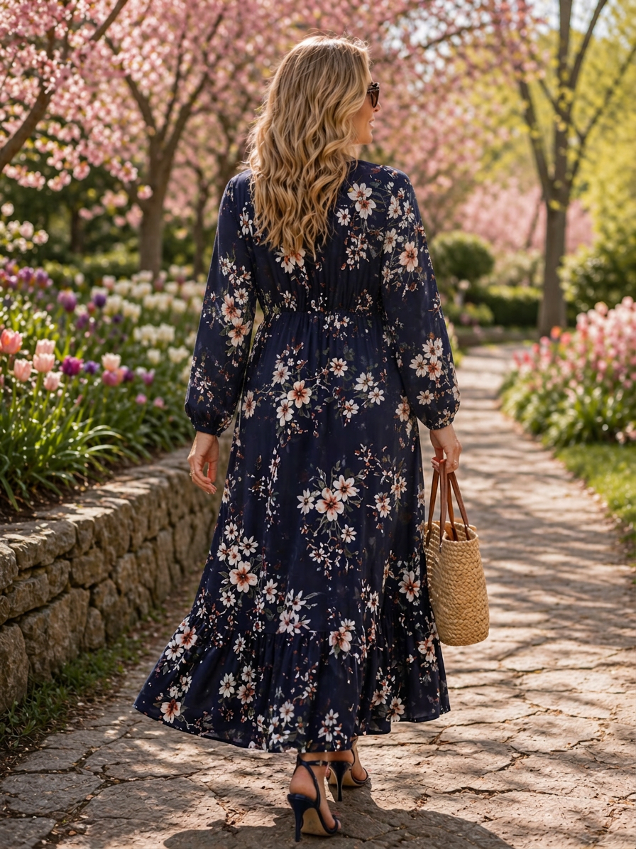 Veera | Boho-Henkinen Pitkä Kukkamekko