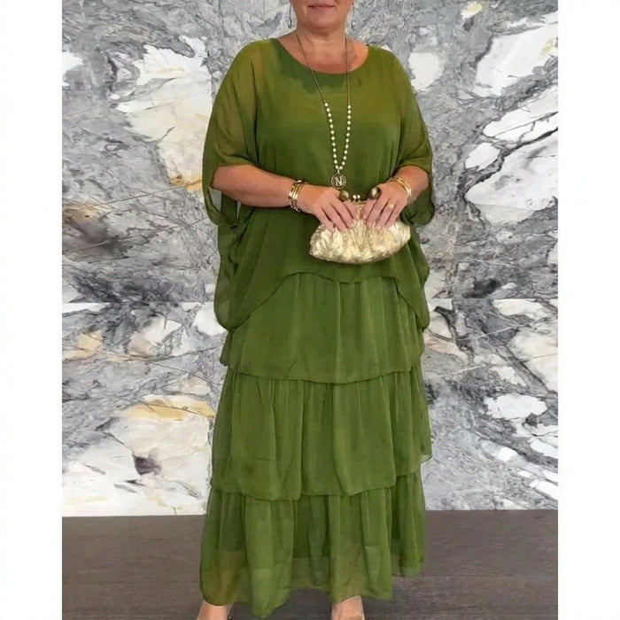 Tanja | Virtaava Pitkä Mekko Kevyestä Kankaasta
