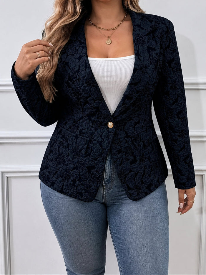 Paisley-kuvioinen Jacquard-bleiseri Toimistoon