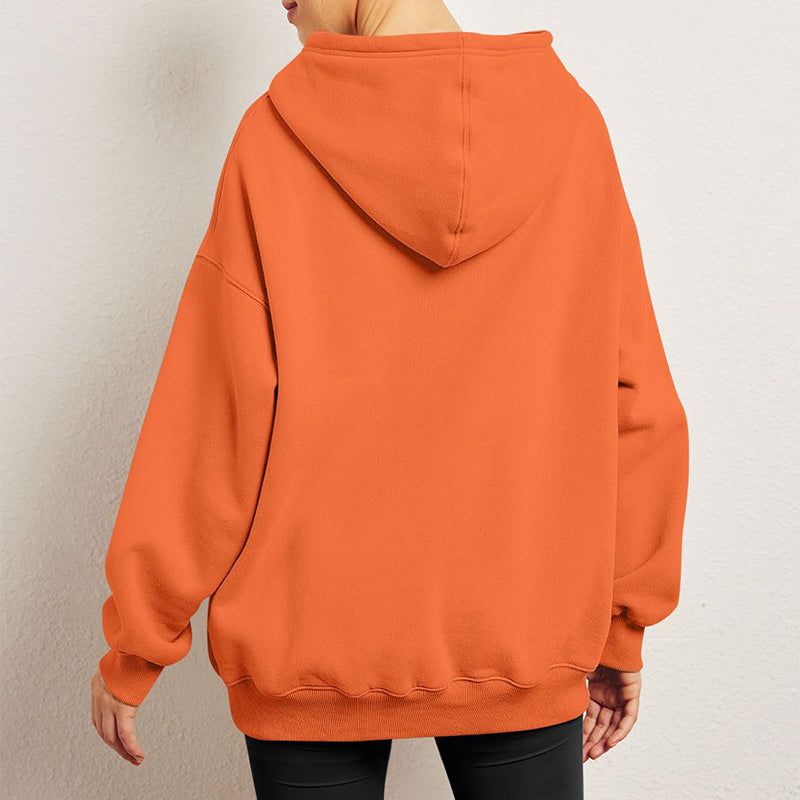 Oversize fleecevuorattu huppari