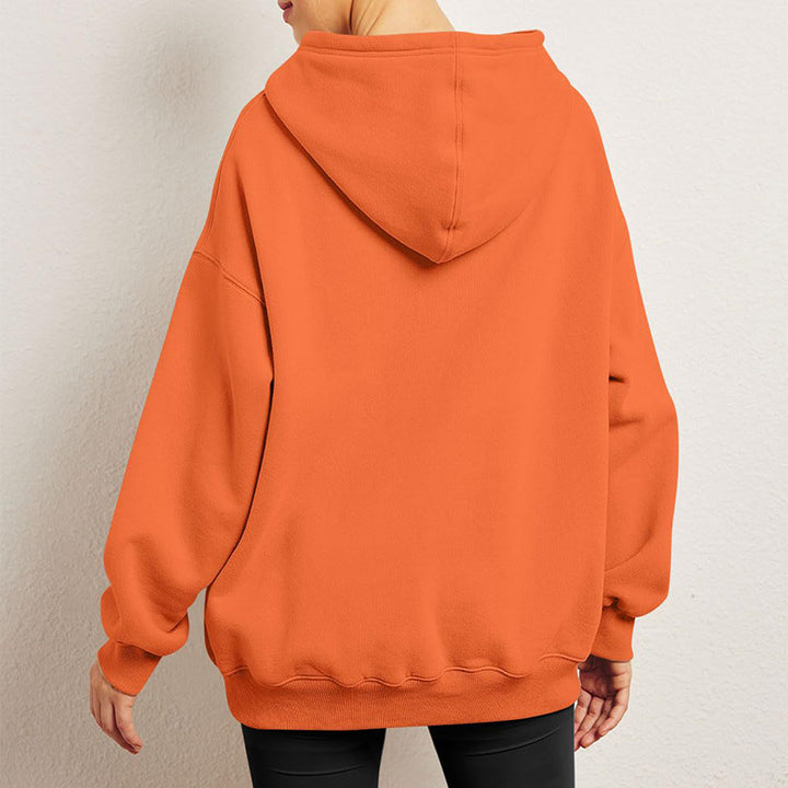 Oversize fleecevuorattu huppari