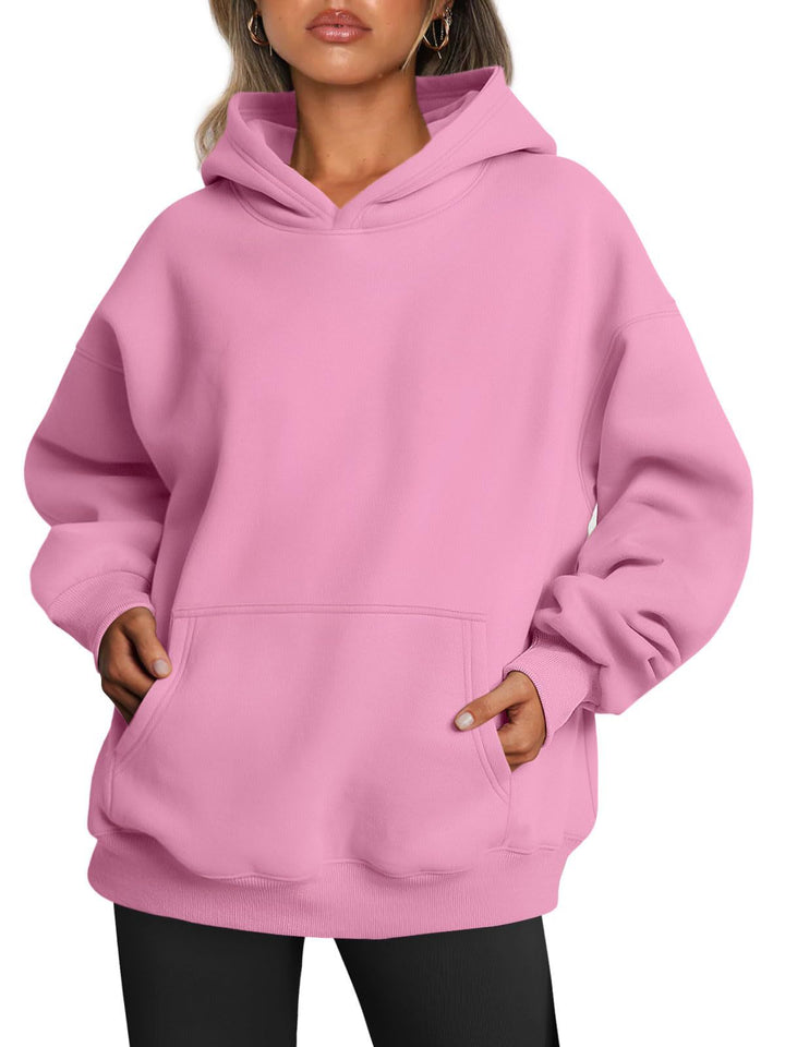 Oversize fleecevuorattu huppari