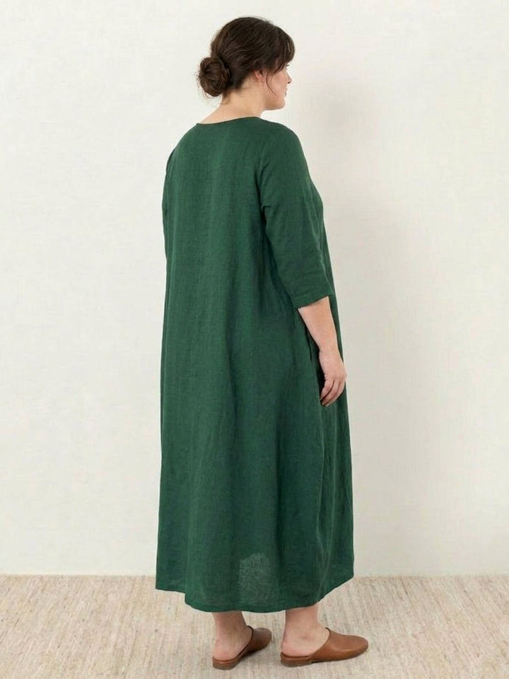 Heidi | Boheemi Lattiapituinen Mekko Pitkillä Hihoilla