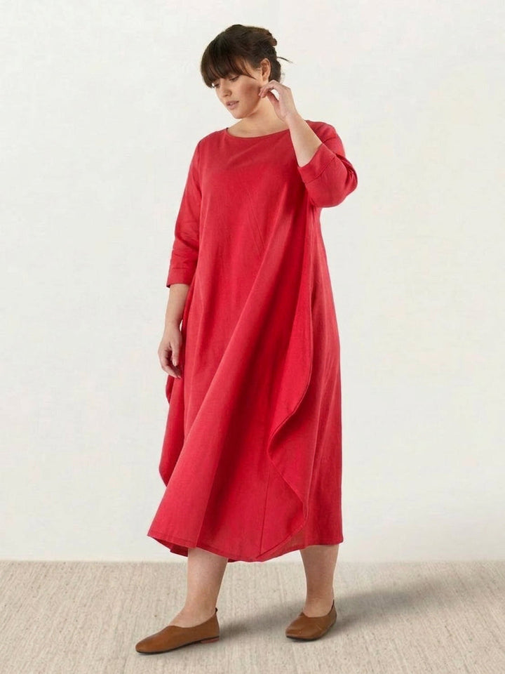 Heidi | Boheemi Lattiapituinen Mekko Pitkillä Hihoilla