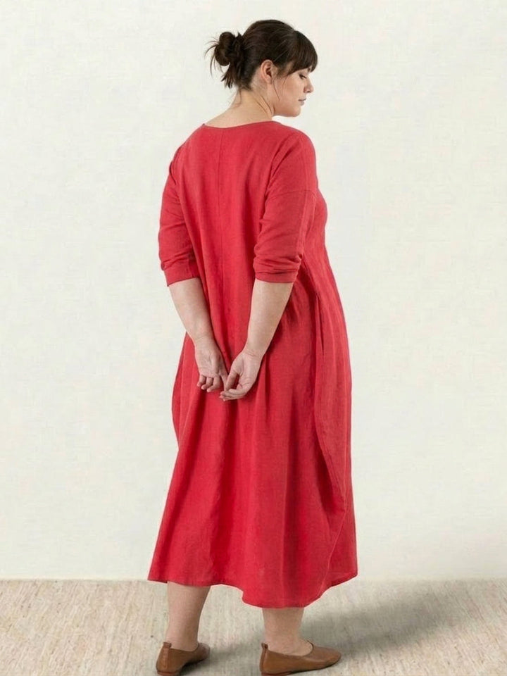 Heidi | Boheemi Lattiapituinen Mekko Pitkillä Hihoilla