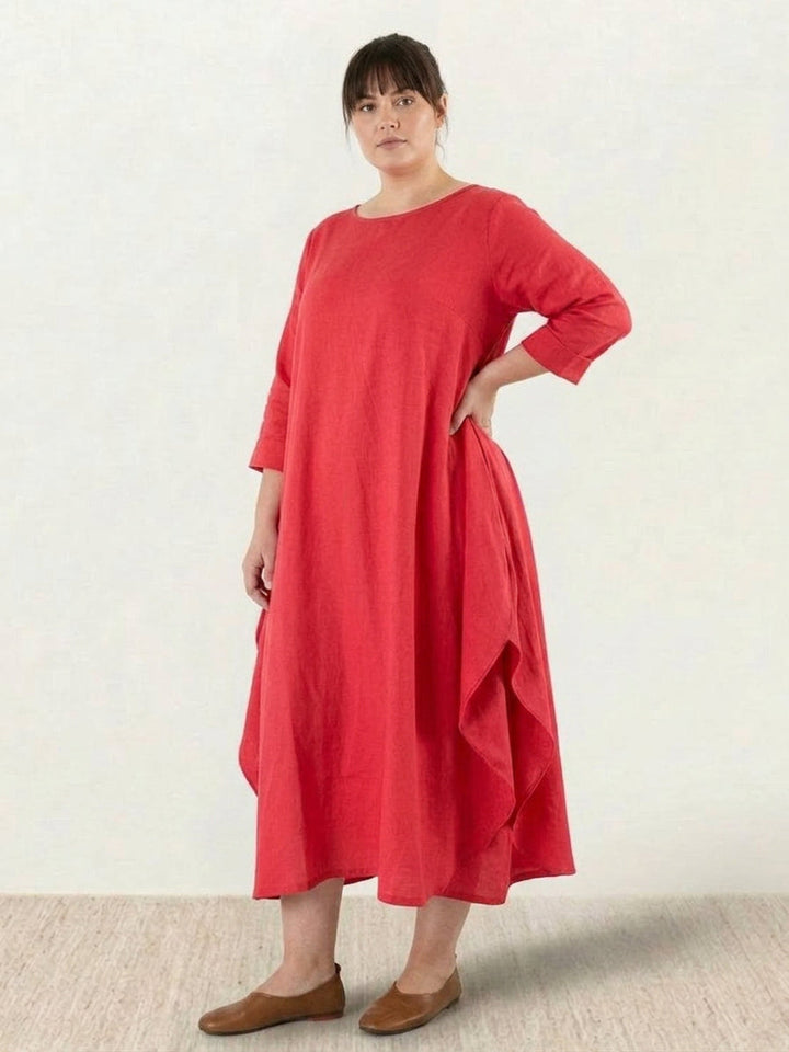 Heidi | Boheemi Lattiapituinen Mekko Pitkillä Hihoilla