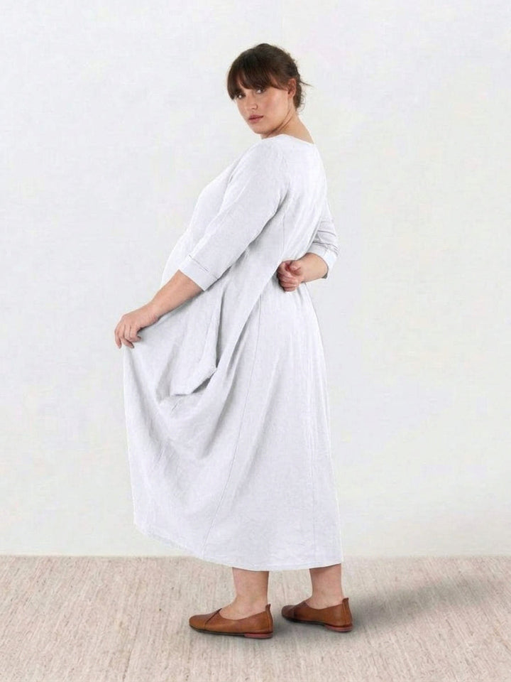 Heidi | Boheemi Lattiapituinen Mekko Pitkillä Hihoilla