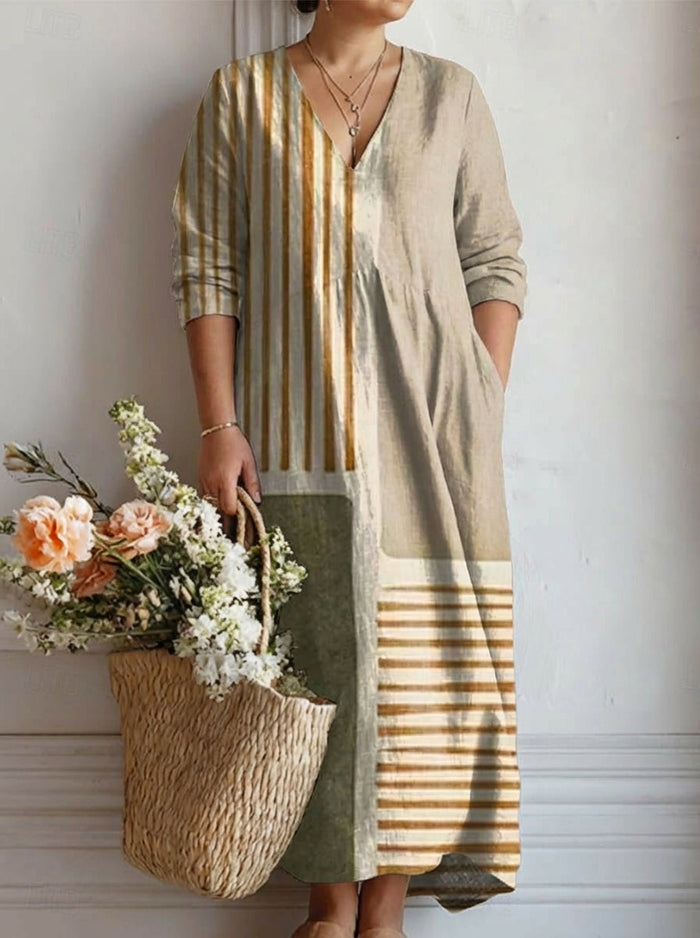 Liisa | Harmaa Rento Mekko Löysällä Siluetilla