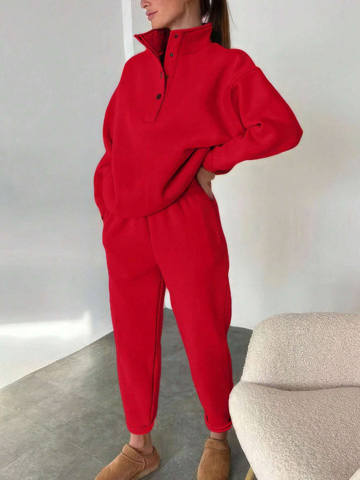Oversize fleece oloasu pystykauluksella