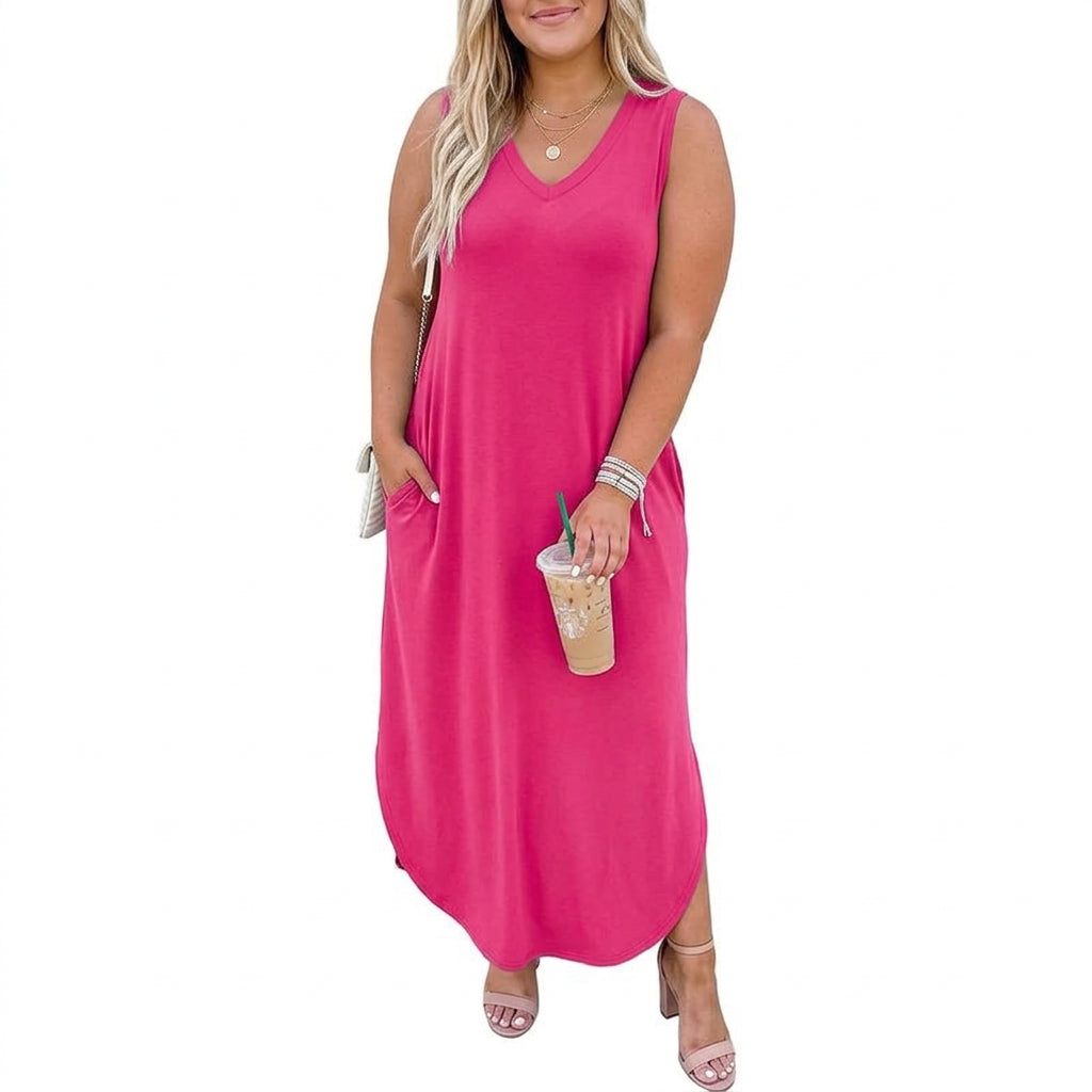 Ronja | Väljä Boho-Maksimekko Olkaimettomalla Yläosalla