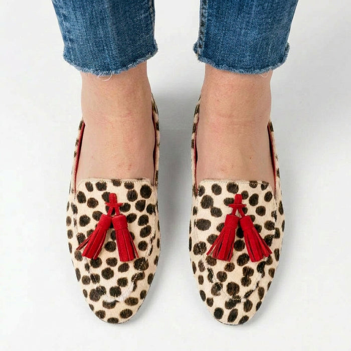 Riikka | Ortopediset Leopardiloaferit Kumipohjalla