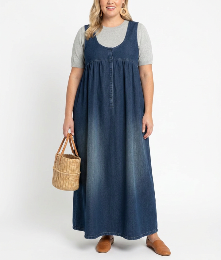 Iida | Vintage-pesty Pitkä Farkkumekko
