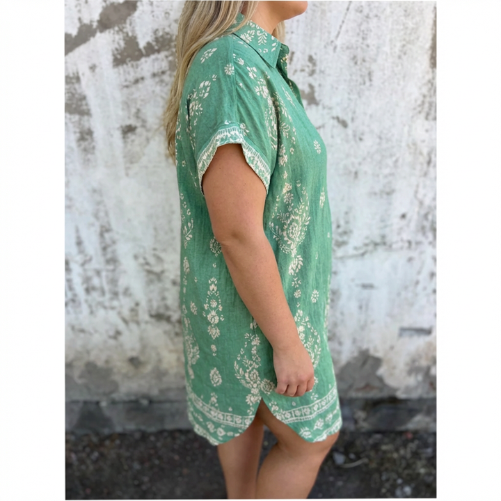 Johanna | Vintage-henkinen Boho-paitamekko Napituksella