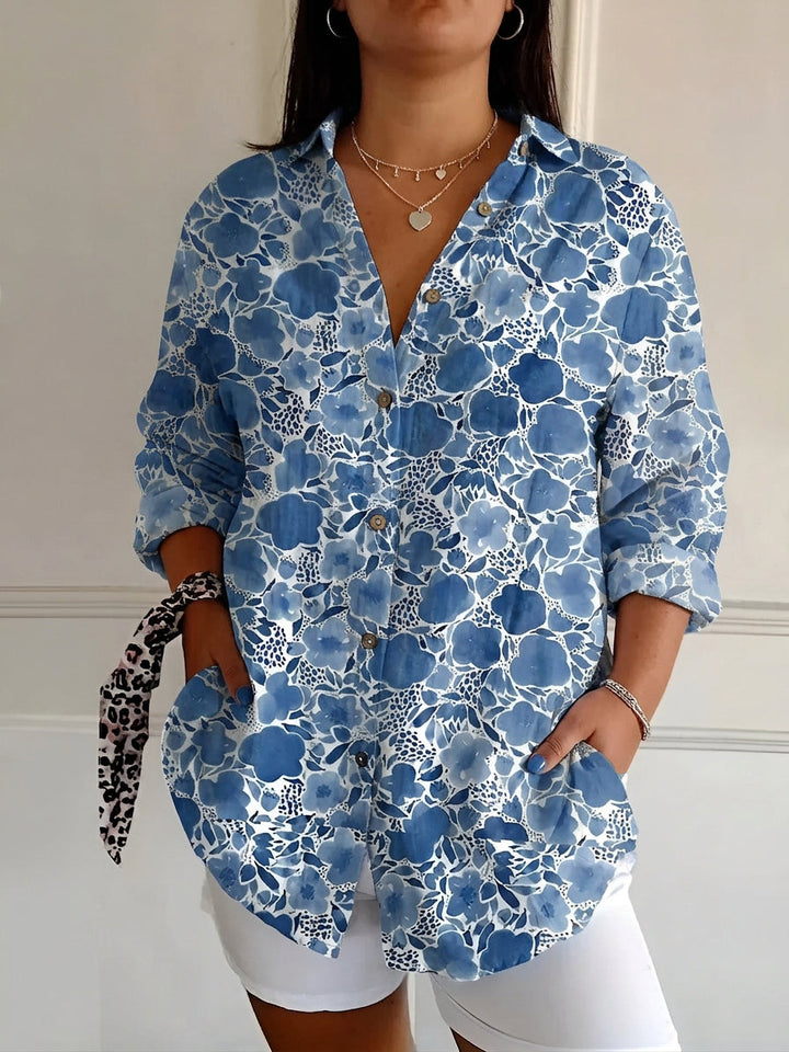 Sofia | Kuvioitu Paita Leikkisillä Printeillä